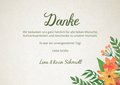 Dankeskarte zur Hochzeit Vintage Blumen mit Send a Smile