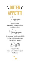 Menükarte Hochzeit lustiges Ehepaar Send a Smile