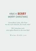 Second Ave Weihnachtskarte Mit Eisbär – Quadratisch, Für Tante & Familie