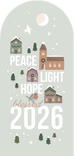 Christliche Neujahrskarte 'Blessed 2026'