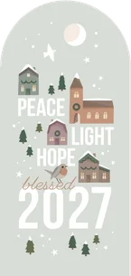 Christliche Neujahrskarte 'Blessed 2027'