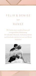 Dankeskarte zur Hochzeit geometrisch