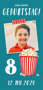 Einladung 8. Kindergeburtstag Filmparty