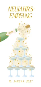Einladung Neujahrsempfang Champagner-Turm