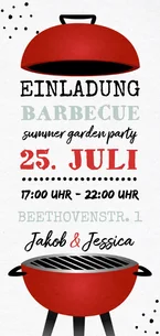 Einladungskarte Hochformat Barbecue Grillfest