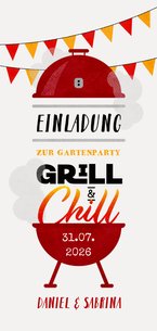 Einladungskarte zur Grill- & Chillparty