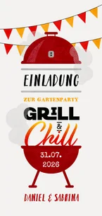 Einladungskarte zur Grill- & Chillparty