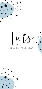 Geburtskarte Sterne und Konfetti blau