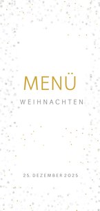 Klassische Menükarte Weihnachten mit Sternchen