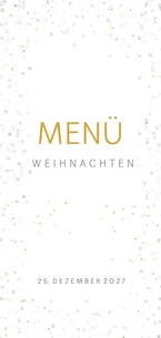 Klassische Menükarte Weihnachten mit Sternchen