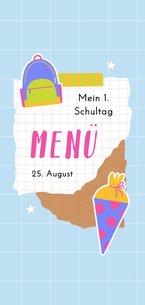 Menükarte Einschulung Scrapbook