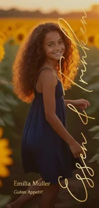 Menükarte großes Foto Schriftzug Konfirmation