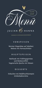 Menükarte Hochzeit Schreibschrift