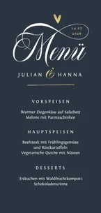 Menükarte Hochzeit Schreibschrift
