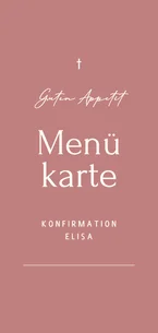 Menükarte Konfirmation altrosa