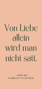 Menükarte witziger Spruch 'Liebe'