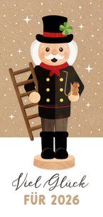Neujahrskarte Schornsteinfeger Räuchermännchen