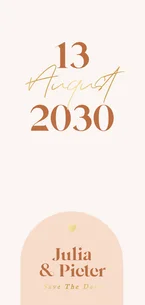 Save-the-Date-Karte grafisch Bogen modern Orange