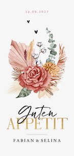 Speise- und Getränkekarte Hochzeit Bohemian Flowers