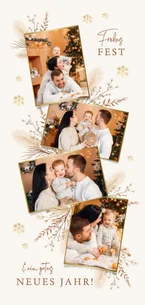 Weihnachts-Fotocollage Hochformat Trockenzweige