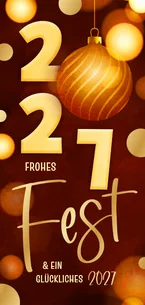 Weihnachtskarte 'Frohes Fest 2027'