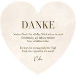 Dankeskarte Herzkarte Sand Aquarell Eukalyptus  Rückseite