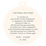 Dankeskarte Weihnachtskugel rot 'Du bist Gold wert' Rückseite