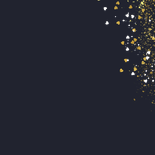 Einladung goldene Hochzeit Glitzer Sprenkel & Fotocollage Rückseite