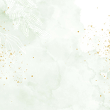 Einladung Jugendweihe grünes Aquarell & Gold Rückseite