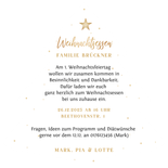 Einladungskarte Besteck Weihnachtsessen Weihnachtsbaum Rückseite