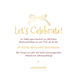 Einladungskarte Weihnachtskugel Anstoßen Weihnachtsfeier Rückseite