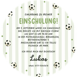 Foto-Einladung Einschulungstag Fußball-Rucksack Rückseite