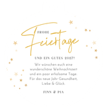 Foto-Weihnachtskarte 'Frohes Fest' Kugelform Rückseite