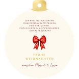 Fotocollage-Weihnachtskarte Weihnachtskranz in Kugel-Form Rückseite