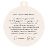 Fotokarte Danke Weihnachten Mitarbeiter Weihnachtskugel Rückseite