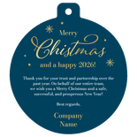 Fotokarte Weihnachtskugel 'Driving home for Christmas' Rückseite