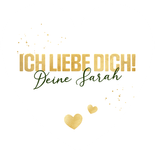 Grüne Valentinskarte Herzform & Fotos Mann Rückseite