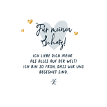 Herzkarte Valentinstag Fotos in Herzform Rückseite