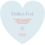 Herzkarte Weihnachten Eisblumen Fotocollage Rückseite