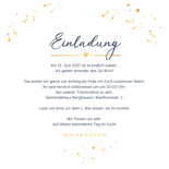 Hochzeitskarte Herzform 'We do!' Blau mit Gold Rückseite