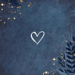 Jubiläumskarte 50. Hochzeitstag mit Fotos und Herzen Rückseite