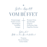 Konfirmation runde Menükarte grafisches Kreuz Rückseite