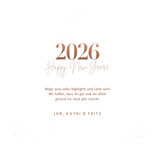 Neujahrskarte Weihnachtsbaum-Karte Fotocollage 2026  Rückseite