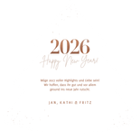 Neujahrskarte Weihnachtsbaum-Karte Fotocollage 2027  Rückseite