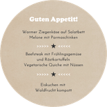 Runde Foto-Menükarte zur Einschulung Kraftlook Rückseite