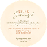 Runde Umzugskarte Topfpflanzen Rückseite