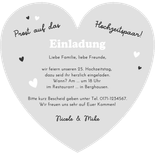 Silberhochzeit Fotocollage Herzkarte Einladung Jubiläum Rückseite