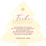 Weihnachtsbaumkarte dunkelrot mit Logo  Rückseite
