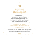 Weihnachtsfeier Tannenbaum Besteck Einladungskarte Rückseite