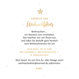 Weihnachtsfeier Tannenbaum Besteck Einladungskarte Rückseite